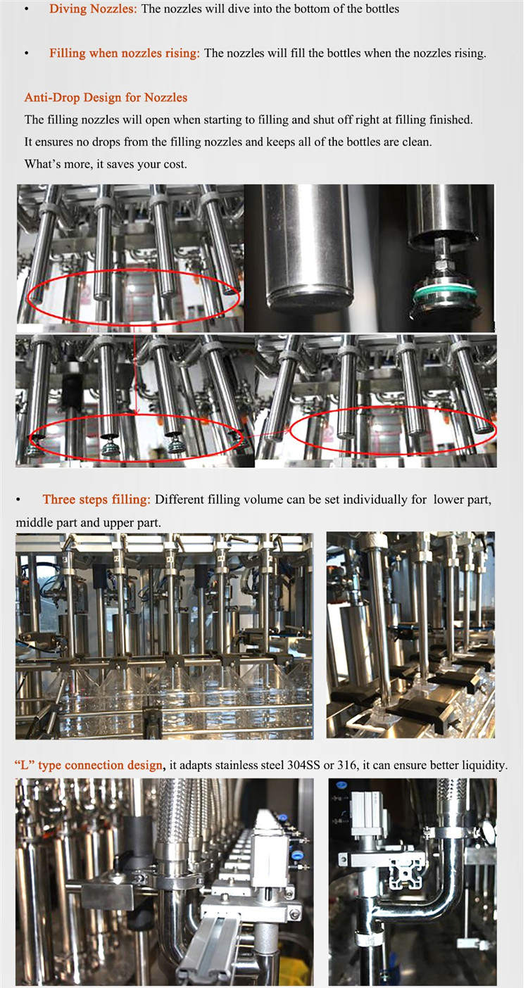 Màquina automàtica d'ompliment d'ampolles de servomotor 4